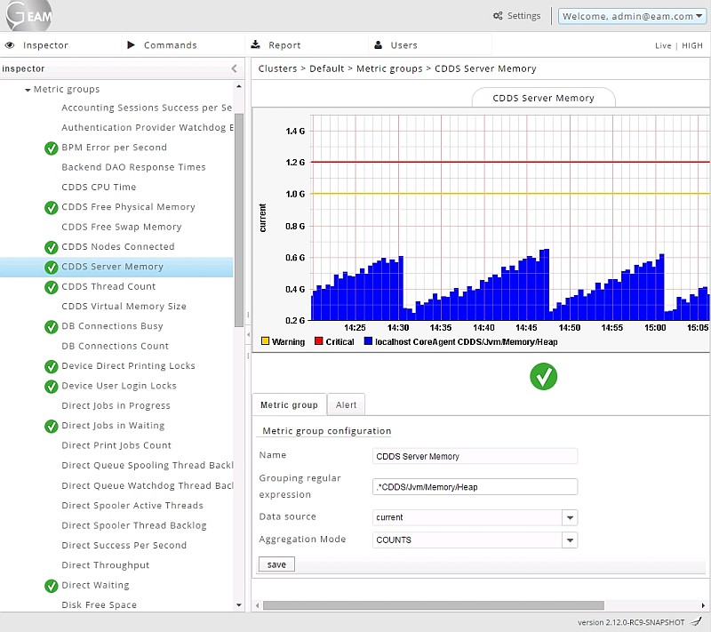 Genius EAM screenshot from inspector